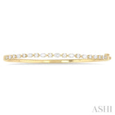 1 Ctw Marquise and Round Cut Diamond Fashion Bangle in 14K Yellow Gold